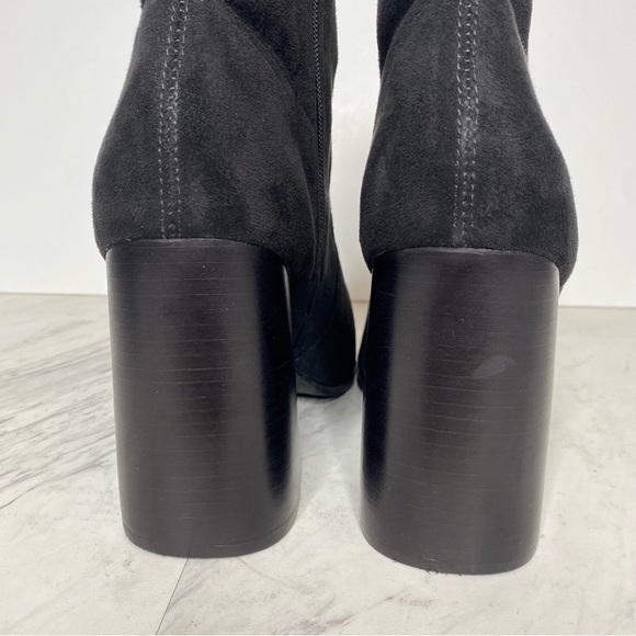 Steve Madden Touchdown Black Faux Suede Bootie 10M - Picture 4 of 13